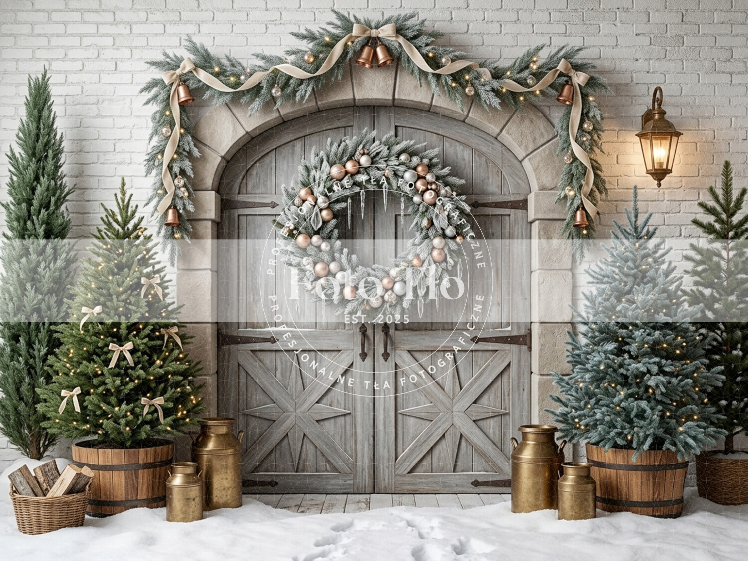 Tło fotograficzne Boże Narodzenie - CHRI_DOOR004