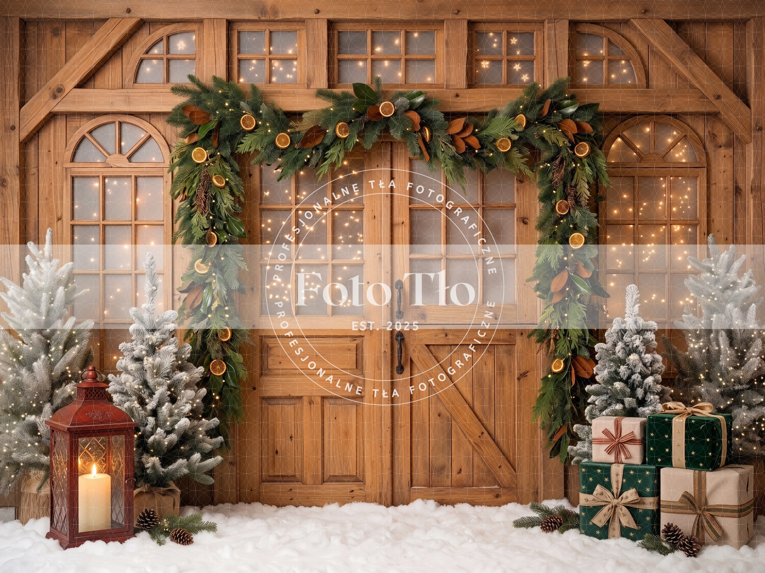 Tło fotograficzne Boże Narodzenie - CHRI_DOOR017