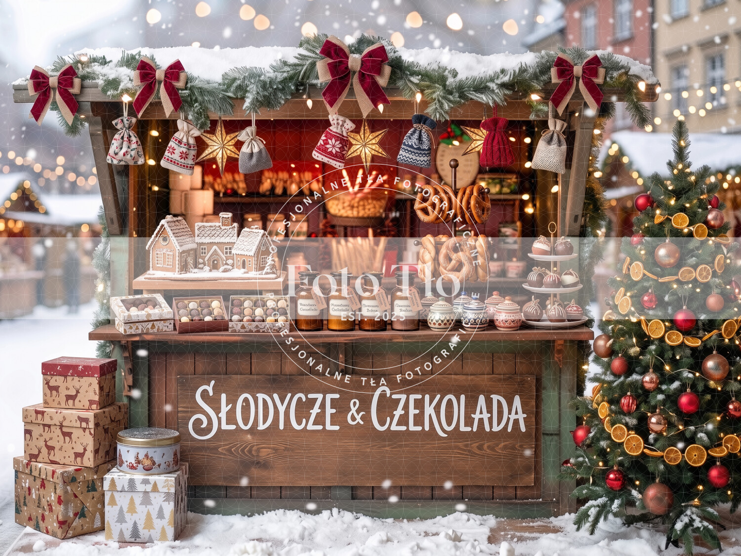 Tło fotograficzne Boże Narodzenie - CHRI_STR008