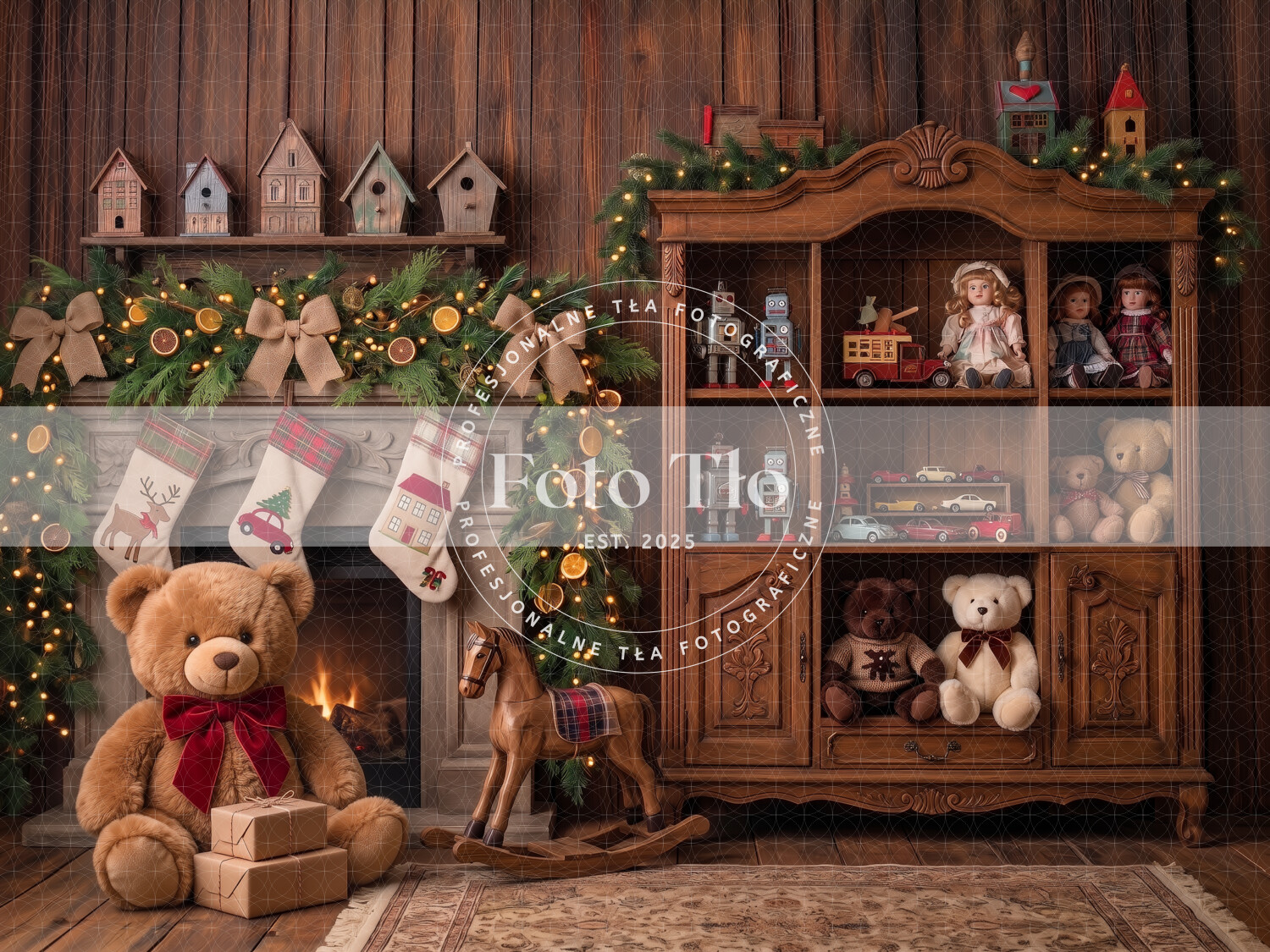 Tło fotograficzne Boże Narodzenie - CHRI_TRA007
