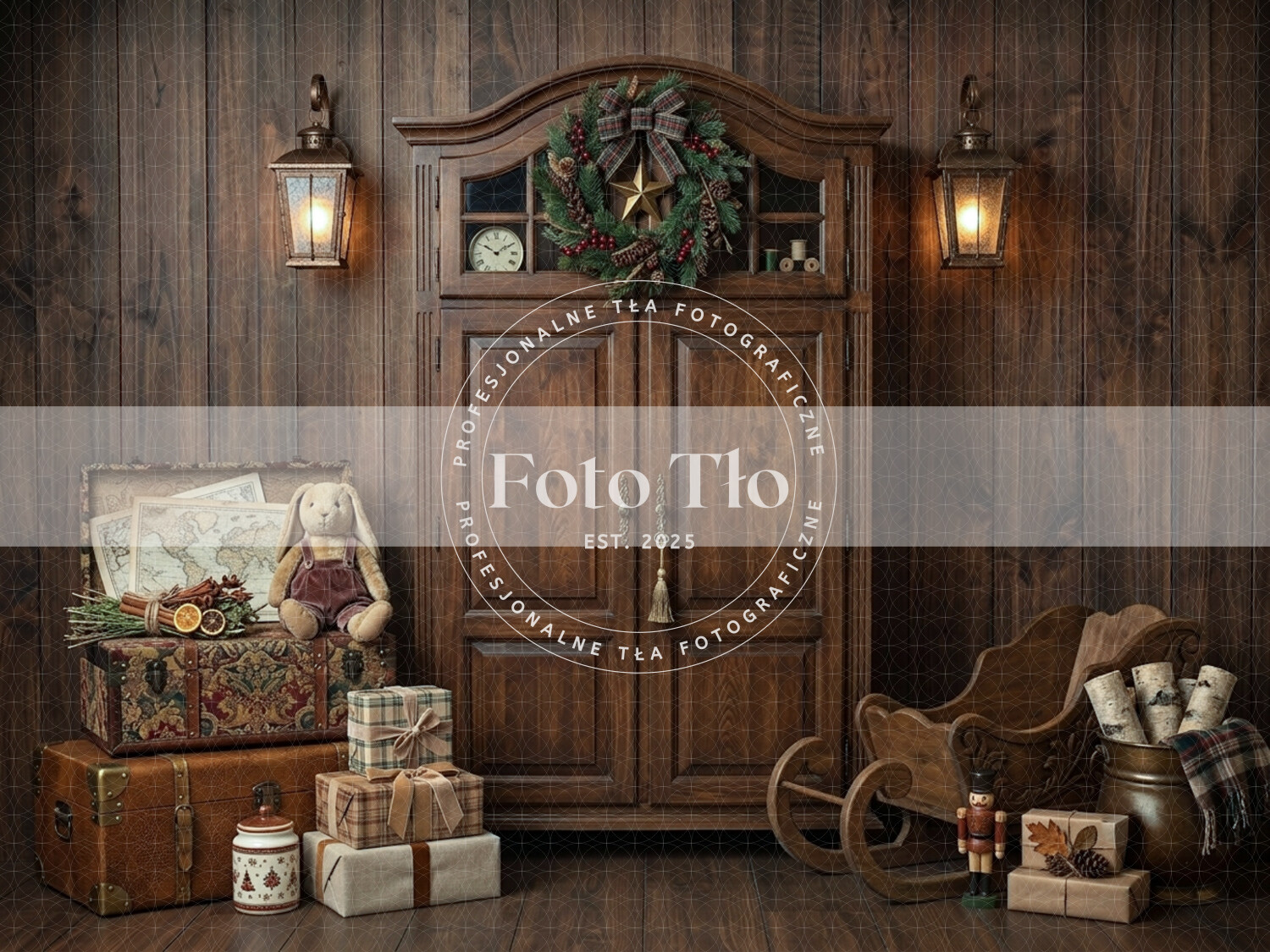 Tło fotograficzne Boże Narodzenie - CHRI_TRA009